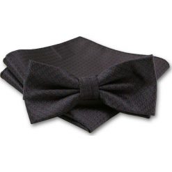 Elegancka Mucha Męska - Alties - Granat z Brązem MUALTS0152. Niebieskie muszki męskie Alties, na imprezę, w paski, eleganckie. Za 39,00 zł.