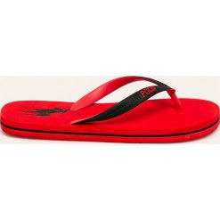 Polo Ralph Lauren - Japonki. Czerwone kapcie męskie Polo Ralph Lauren, z materiału, bez zapięcia. Za 169,90 zł.
