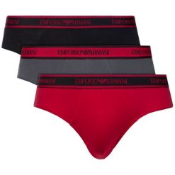 Komplet 3 par slipów Emporio Armani Underwear 111734 9A717 69620. Slipy męskie Emporio Armani Underwear, s, bez wzorów, z elastanu. W wyprzedaży za 139,00 zł.
