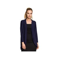 M261 Kardigan bez zapięcia granatowy. Niebieskie bluzy damskie Moe, xl, bez wzorów, z elastanu. Za 291,87 zł.