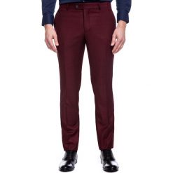 Spodnie LEONARDO GDTS900329. Czerwone spodnie męskie Giacomo Conti, m, bez wzorów, z poliesteru, eleganckie. Za 349,00 zł.