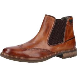 Skórzane sztyblety w kolorze jasnobrązowym. Pomarańczowe sztyblety męskie Tom Tailor, Mustang, Bugatti, Camel Active, Lloyd, bez zapięcia. W wyprzedaży za 279,95 zł.
