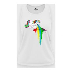 Koszulka damska bez rękawów Rainbow vomit. Koszulki damskie MegaKoszulki, m, bez wzorów, z bawełny, bez kołnierzyka, bez rękawów. Za 39,90 zł.