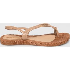 Answear - Sandały Terra Aqua. Brązowe klapki damskie ANSWEAR, bez wzorów, z materiału, bez obcasa, na obcasie. W wyprzedaży za 59,90 zł.
