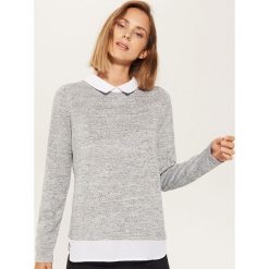 Sweter z koszulą - Szary. Szare koszule damskie marki House, l. Za 49,99 zł.