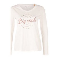 S.Oliver T-Shirt Damski 36 Kremowy. Białe bluzki damskie marki S.Oliver, s. Za 119,00 zł.