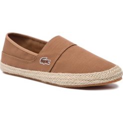 Espadryle LACOSTE - Marice 119 1 Cma 7-37CMA0048CJ2 Lt Brw/Lt Brw. Pomarańczowe espadryle męskie Lacoste, na co dzień, bez wzorów, z tworzywa sztucznego, bez zapięcia. Za 299,99 zł.