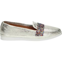 Mokasyny damskie: Mokasyny - 217850 SILVER