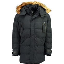 Parka "Bilbao" w kolorze granatowym. Niebieskie parki męskie marki GALVANNI, l, z okrągłym kołnierzem. W wyprzedaży za 454,95 zł.