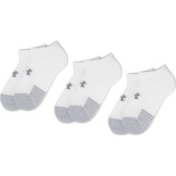 Zestaw 3 par niskich skarpet unisex UNDER ARMOUR - Heatgear No Show Sock 1346755-100 White. Białe skarpetki damskie z elastanu. W wyprzedaży za 39,00 zł.