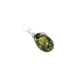 Colare Bursztyn Zielony srebro. Zielone naszyjniki damskie Brazi druse jewelry, z bursztynem, srebrne. Za 440,00 zł.