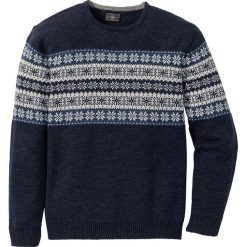 Sweter norweski Regular Fit bonprix ciemnoniebieski melanż. Swetry męskie bonprix. Za 89,99 zł.