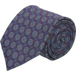 Krawaty męskie: krawat platinum granatowy classic 254