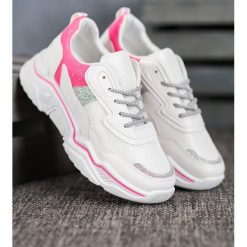 Sneakersy na platformie z brokatem. Sneakersy damskie SHELOVET, ze skóry ekologicznej. Za 99,00 zł.