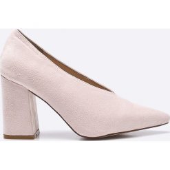 Public Desire - Czółenka. Brązowe buty ślubne damskie marki Public Desire, z materiału, na obcasie. W wyprzedaży za 129,90 zł.
