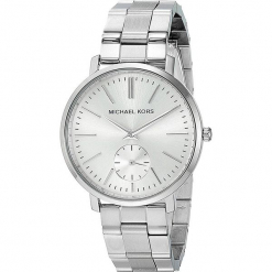 Zegarek kwarcowy "Jaryn" w kolorze srebrnym. Szare, analogowe zegarki damskie Michael Kors, srebrne. W wyprzedaży za 560,95 zł.