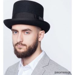 Kapelusz cylinder CLASSIC. Szare kapelusze męskie Pakamera, bez wzorów, z bawełny, klasyczne. Za 130,00 zł.