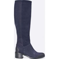 Carinii - Kozaki. Szare buty zimowe damskie Carinii, z materiału, z okrągłym noskiem. W wyprzedaży za 299,90 zł.