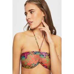 Desigual - Biustonosz kąpielowy. Czerwone stroje kąpielowe damskie Desigual, s, bez wzorów, z elastanu. W wyprzedaży za 79,90 zł.
