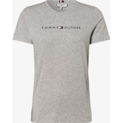 Tommy Hilfiger - T-shirt damski, szary. Szare t-shirty damskie TOMMY HILFIGER, m, z nadrukiem, bez kołnierzyka. Za 119,95 zł.