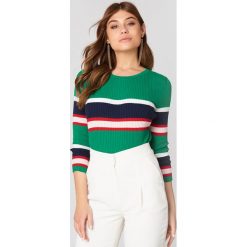 Paski damskie: Trendyol Sweter w paski – Green,Multicolor