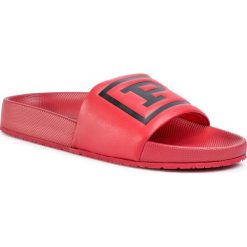Klapki POLO RALPH LAUREN - Cayson 809785318003 Red/Black. Czerwone klapki męskie Polo Ralph Lauren, bez wzorów, ze skóry ekologicznej. Za 209,00 zł.