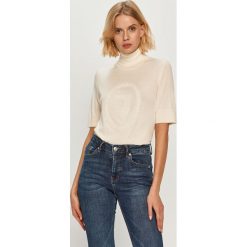 Trussardi Jeans - Sweter. Czarne golfy damskie Trussardi Jeans, s, z aplikacjami, z wiskozy, z krótkim rękawem. Za 449,90 zł.