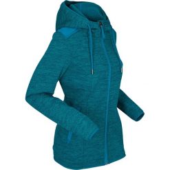 Bluza rozpinana z polaru, długi rękaw bonprix szmaragdowo-turkusowy. Zielone bluzy damskie bonprix, bez wzorów, z polaru, z długim rękawem, długie, bez kaptura. Za 124,99 zł.
