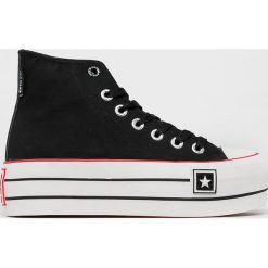 Big Star - Trampki. Czarne trampki i tenisówki damskie BIG STAR, bez wzorów, z gumy, na sznurówki. W wyprzedaży za 89,90 zł.