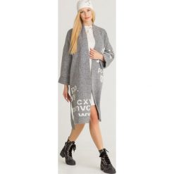 PŁASZCZ LIU JO SPORT. Szare płaszcze damskie Liu Jo Sport, s, w paski, z materiału, bez kaptura. Za 1299,00 zł.