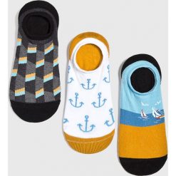 Medicine - Stopki Coast to Coast (3-pack). Szare skarpetki męskie MEDICINE, bez wzorów, z elastanu. Za 39,90 zł.