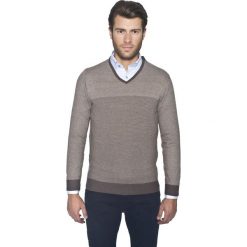 Sweter belton w serek brąz. Swetry męskie Recman, m, bez wzorów, z dekoltem w serek, bez kaptura. Za 169,00 zł.