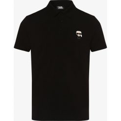 KARL LAGERFELD - Męska koszulka polo, czarny. Czarne koszulki męskie KARL LAGERFELD, xl, bez wzorów, klasyczne, bez rękawów. Za 439,95 zł.