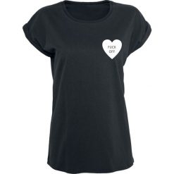 Mister Tee Ladie Fuck Off Heart Tee Koszulka damska czarny. Czarne koszulki damskie marki Mister Tee, l, bez wzorów, bez kołnierzyka, bez rękawów. Za 79,90 zł.