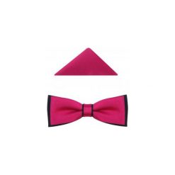 Różowo/amarantowo-czarna mucha męska slim B61. Różowe muszki męskie Modini Moda Męska, na co dzień, bez wzorów, z tkaniny, eleganckie. Za 49,50 zł.