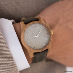 Zegarki męskie: Drewniany zegarek męski classic 43 mm n021