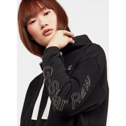 Sukienka dresowa w kolorze czarnym. Czarne sukienki damskie G-Star, m, z nadrukiem, z dresówki, z kapturem, bez rękawów. W wyprzedaży za 259,95 zł.