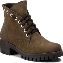 Botki SERGIO BARDI - Adrano FW127263317JR 215. Zielone buty zimowe damskie marki Sergio Bardi, ze skóry, na obcasie. W wyprzedaży za 229,00 zł.