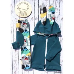 KOMPLET Królik- szmaragd+autka. Bluzy niemowlęce Pakamera, bez wzorów, bez rękawów, bez kaptura. Za 159,00 zł.