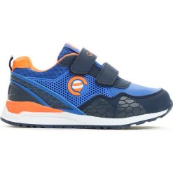 Buty sportowe chłopięce: Niebiesko-Pomarańczowe Buty Sportowe Plumy