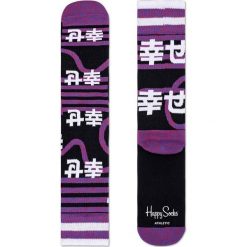 Happy Socks - Skarpetki Athletic Sock Japan. Czarne skarpetki damskie z elastanu. Za 47,90 zł.