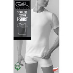 T-shirty męskie: GATTA Koszulka męska T-Shirt Seamless Cotton biała r.S (42409)