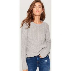 Sweter z wełną - Jasny szar. Szare swetry klasyczne damskie Mohito, l, z wełny. Za 119,99 zł.