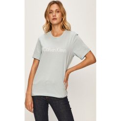 Calvin Klein Underwear - T-shirt. Niebieskie bluzki damskie Calvin Klein Underwear, s, z nadrukiem, z bawełny, casualowe, z okrągłym kołnierzem. W wyprzedaży za 129,90 zł.