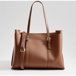 Torebka city bag z odpinanym paskiem - Brązowy. Pomarańczowe torebki klasyczne damskie marki Mohito, bez wzorów, bez dodatków. Za 139,99 zł.