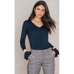 Swetry klasyczne damskie: mbyM Sweter Urgent Flow – Blue