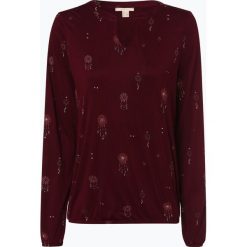 Esprit Casual - Damska koszulka z długim rękawem, czerwony. Czerwone koszulki damskie marki Esprit Casual, na co dzień, xxl, z nadrukiem, casualowe, bez kołnierzyka, z długim rękawem. Za 69,95 zł.