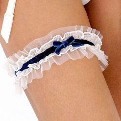 Podwiązka Flore Creamy. Niebieskie podwiązki damskie marki Rosme. Za 27,99 zł.