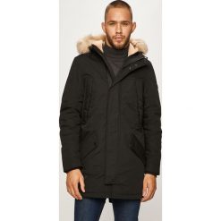 Tom Tailor Denim - Parka. Czarne płaszcze męskie TOM TAILOR DENIM, m, bez wzorów, z bawełny, długie, z kapturem. Za 599,90 zł.