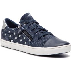 Trampki GEOX - J Gisli G. C J924NC 0SBNF C0673 S Navy/Silver. Niebieskie trampki dziewczęce Geox, bez wzorów, z gumy, na sznurówki. W wyprzedaży za 139,00 zł.